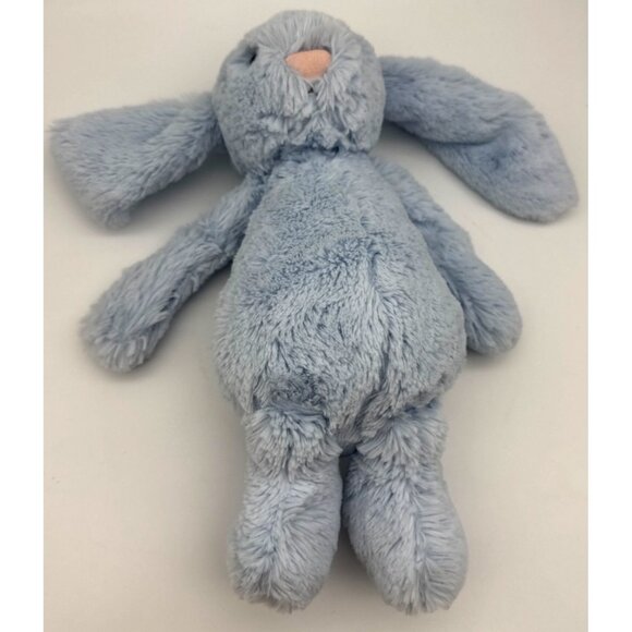 Jellycat Bashful Beau Blue Bunny Rattle Plush Stuffed Animal Med 12 in Retired - Picture 3 of 7